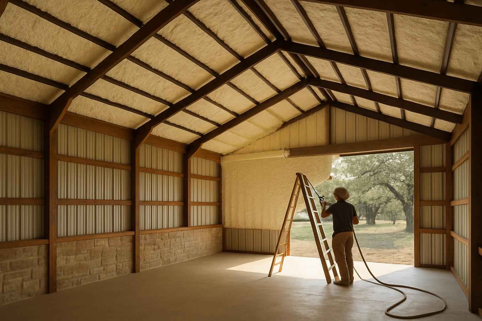 Pole Barn Roof Foam in Harper TX