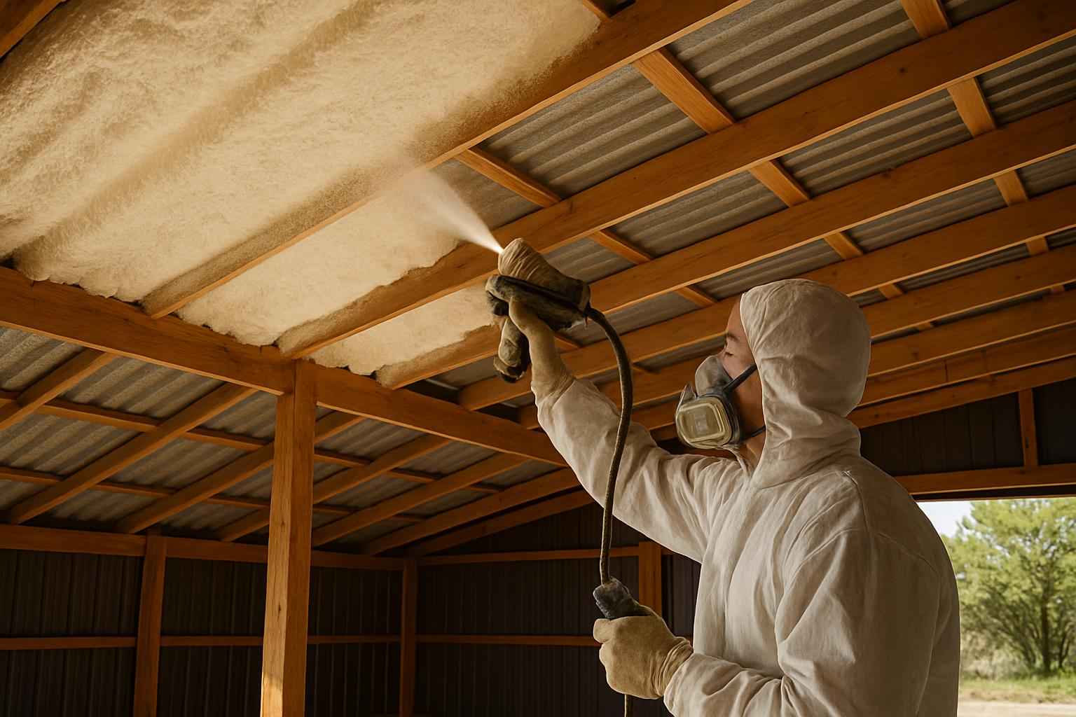 Pole Barn Roof Foam in Kerrville TX