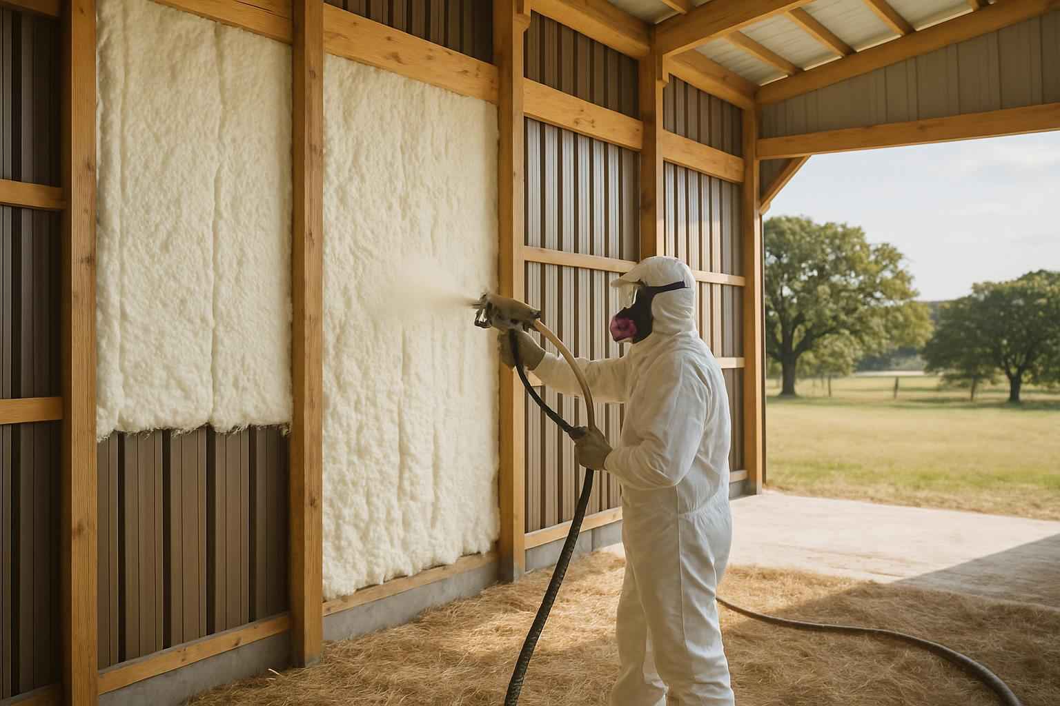 Pole Barn Wall Foam Service in Sisterdale TX