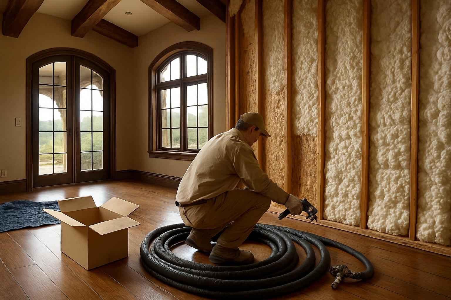 Prep for Spray Foam Installation in Doss TX