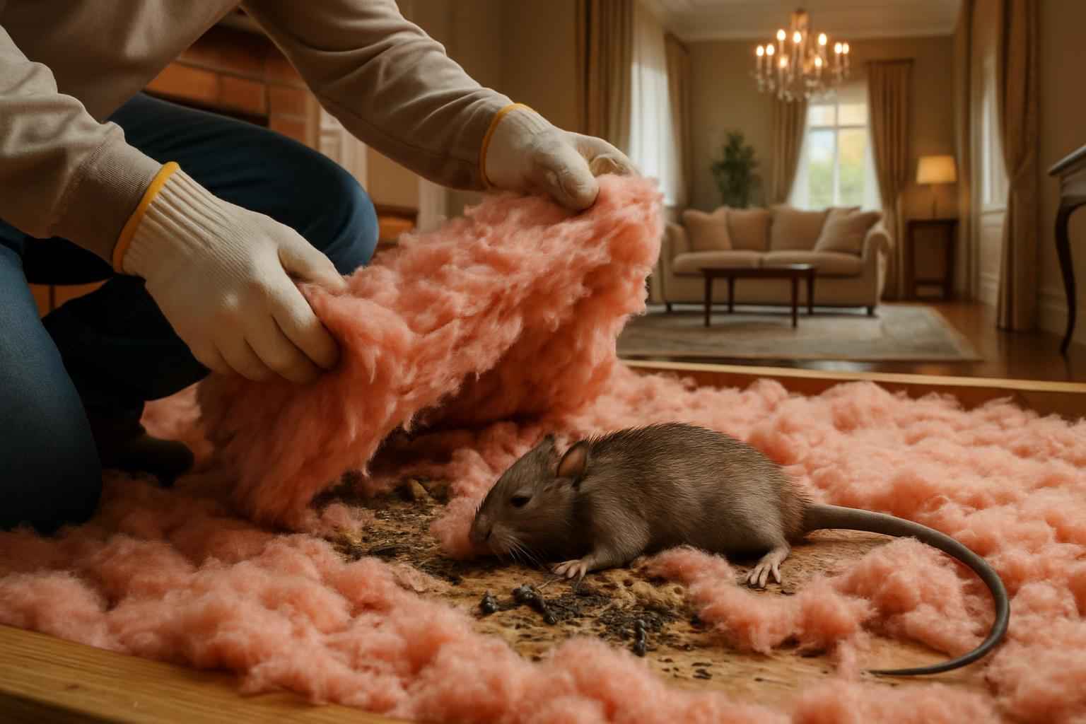 Rodent Damaged Insulation Removal