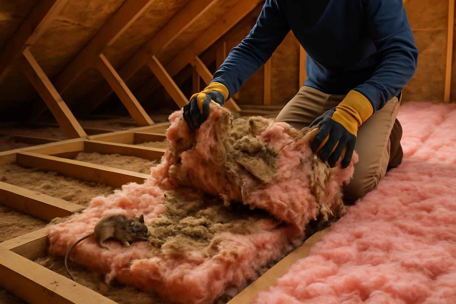 Rodent Damage Insulation Replacement in Kerrville TX