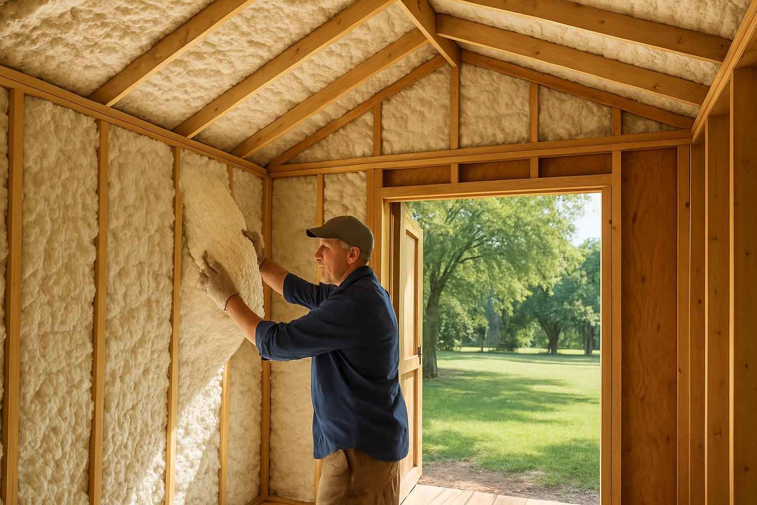 Shed Insulation Retrofit in Center Point TX