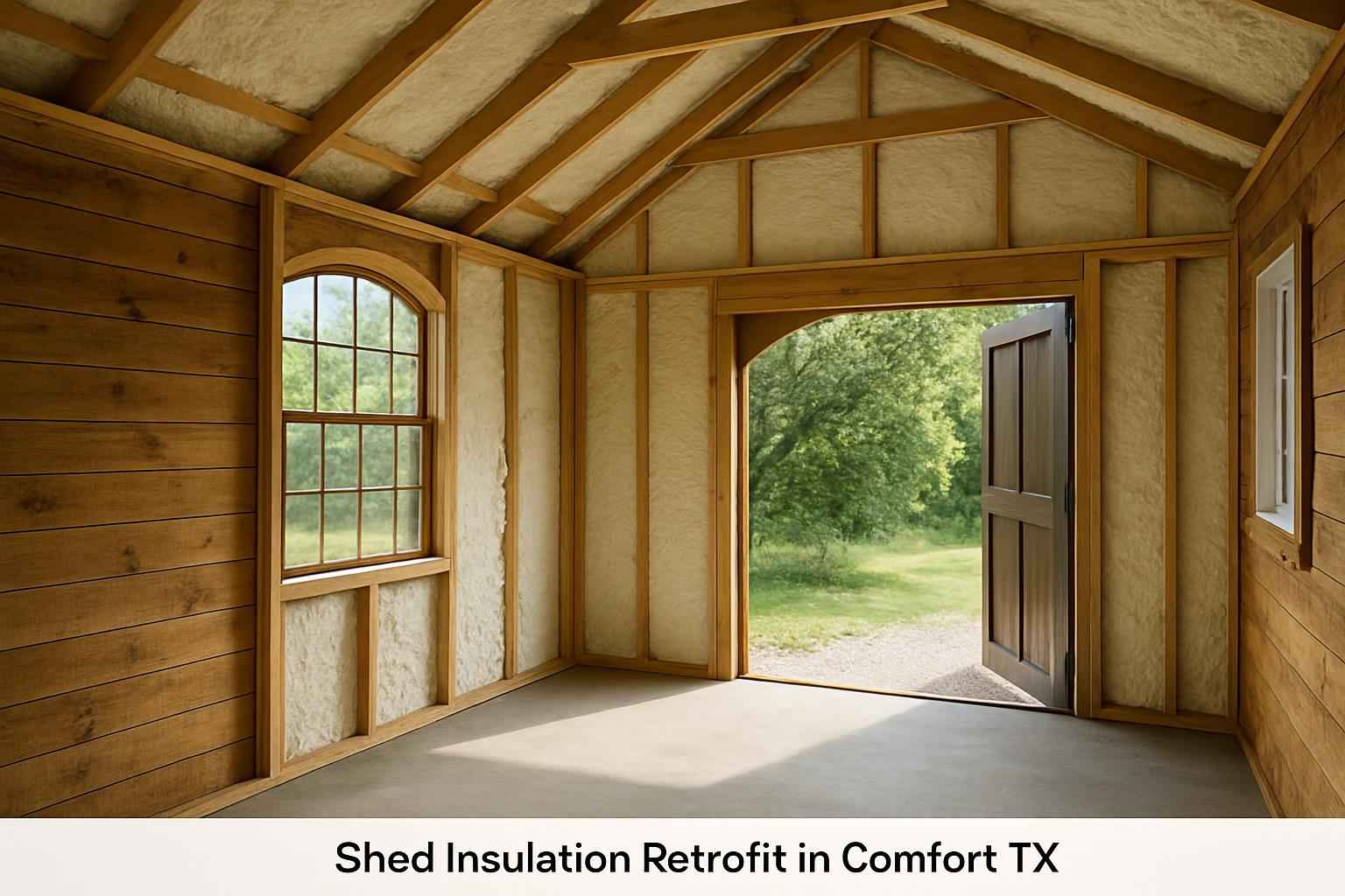 Shed Insulation Retrofit in Comfort TX