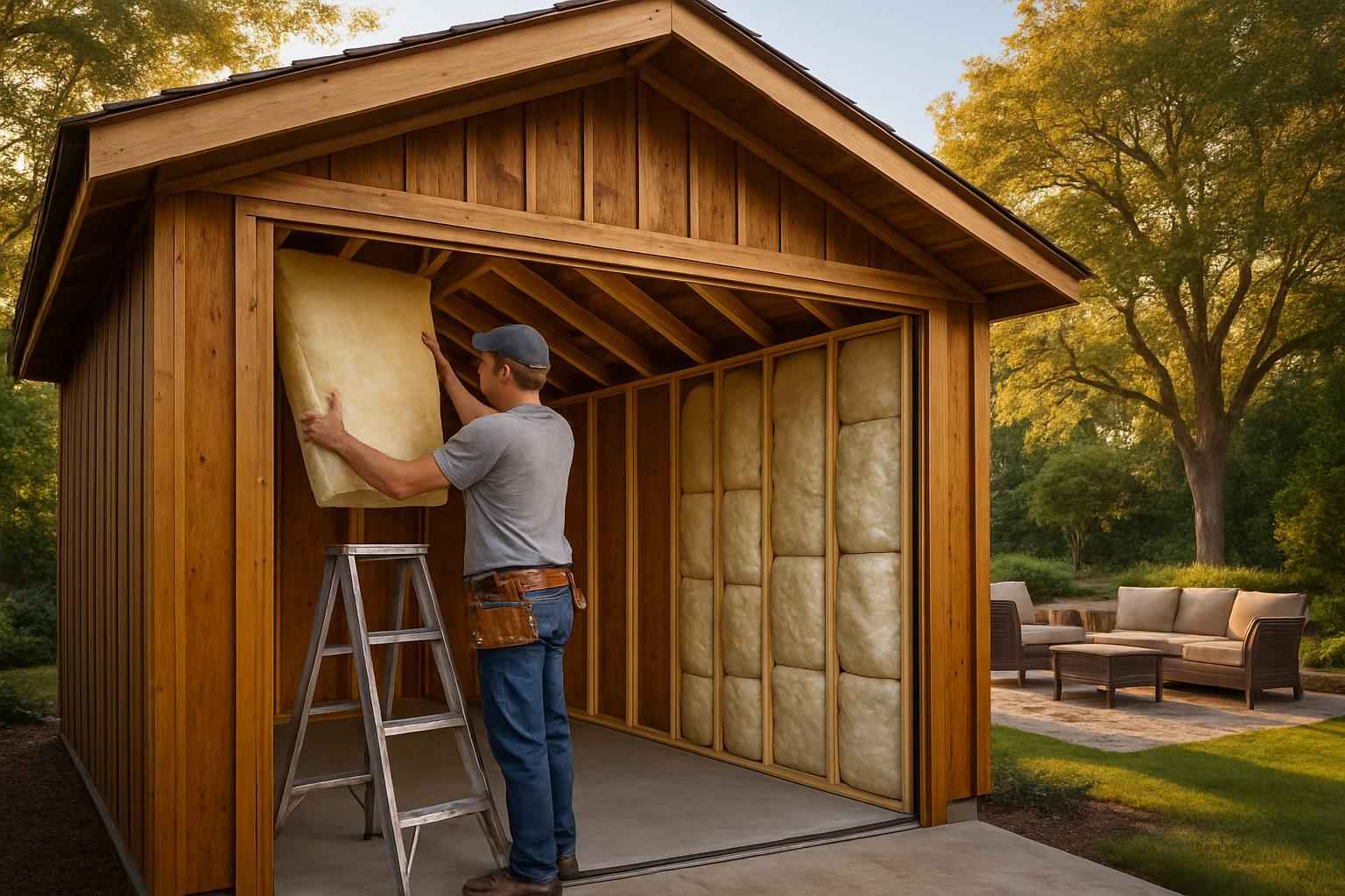Shed Insulation Retrofit in Ingram TX