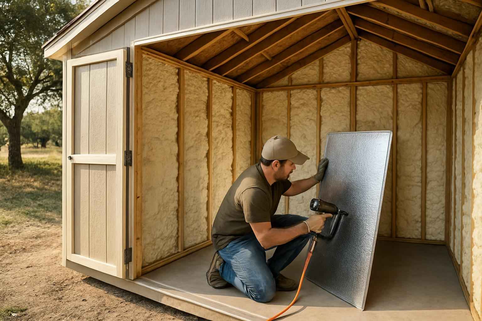 Shed Insulation Retrofit in Johnson City TX