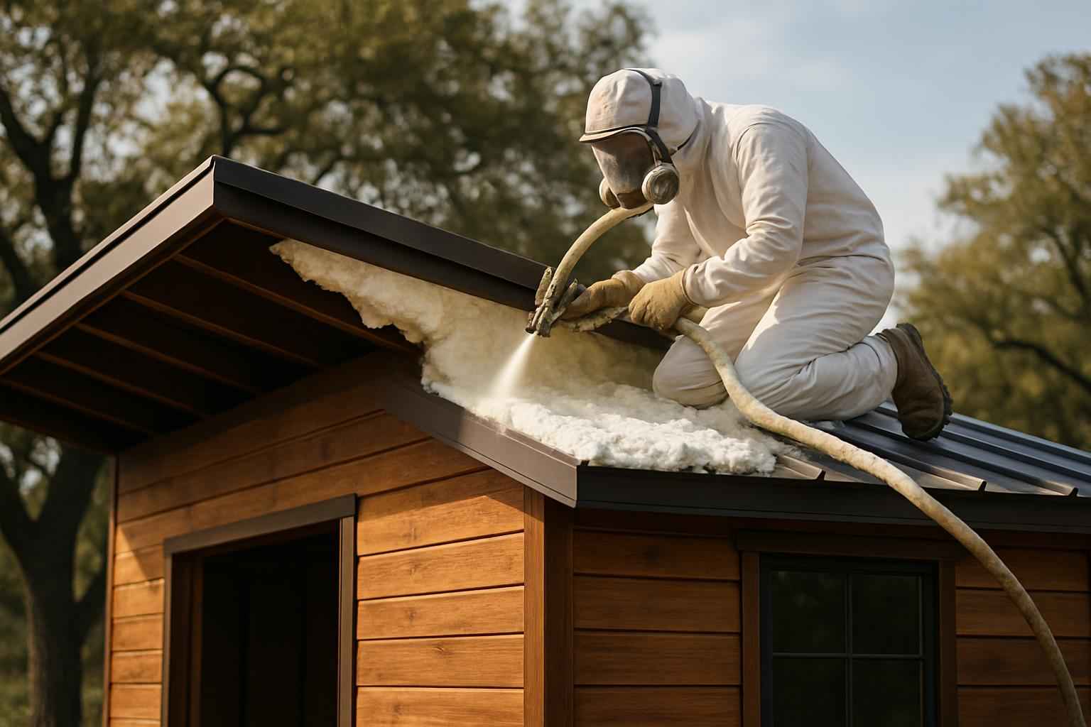 Shed Roof Foam Installer in Center Point TX