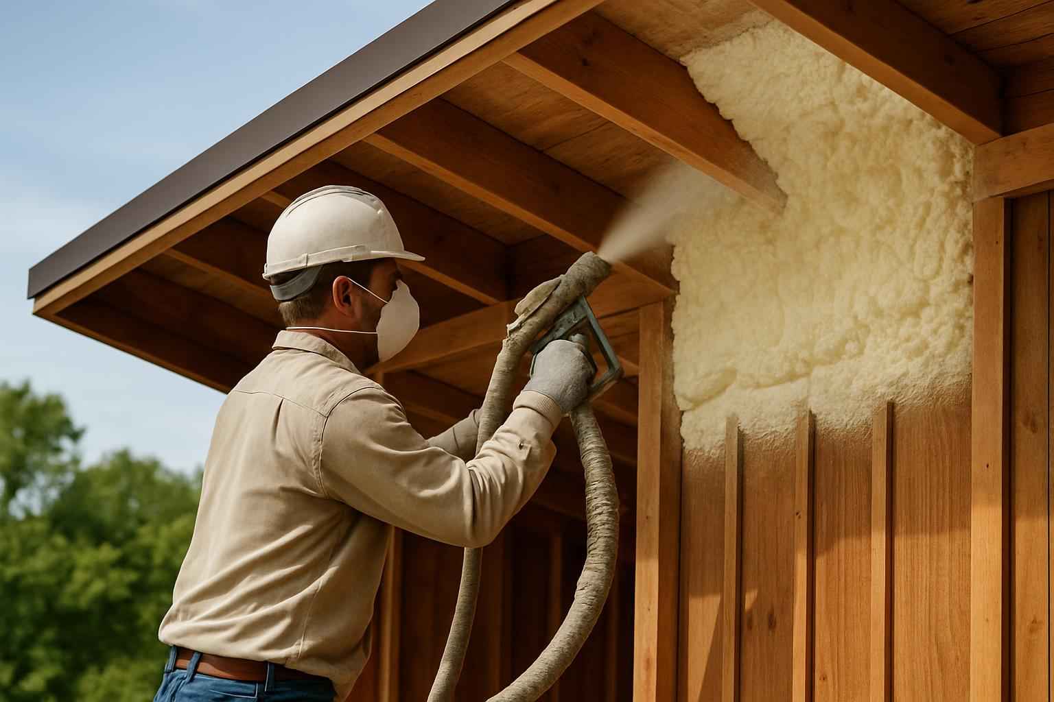 Shed Roof Foam Installer in Harper TX