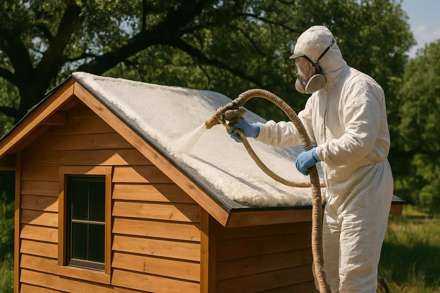 Shed Roof Foam Installer in Ingram TX
