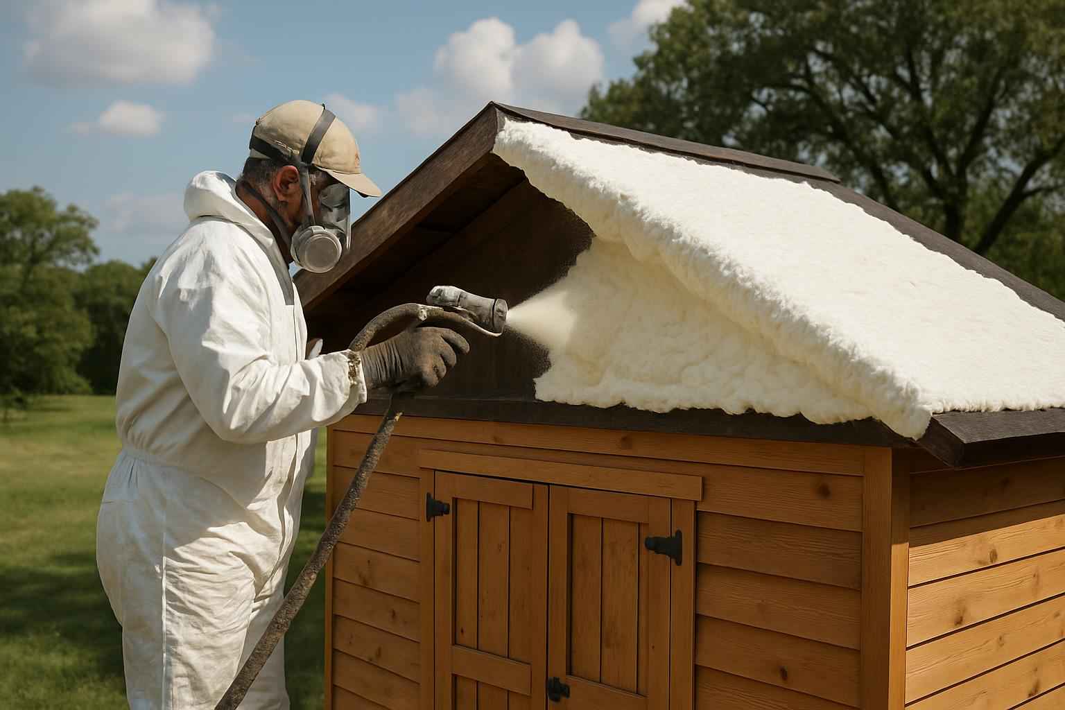 Shed Roof Foam Installer in Waring TX