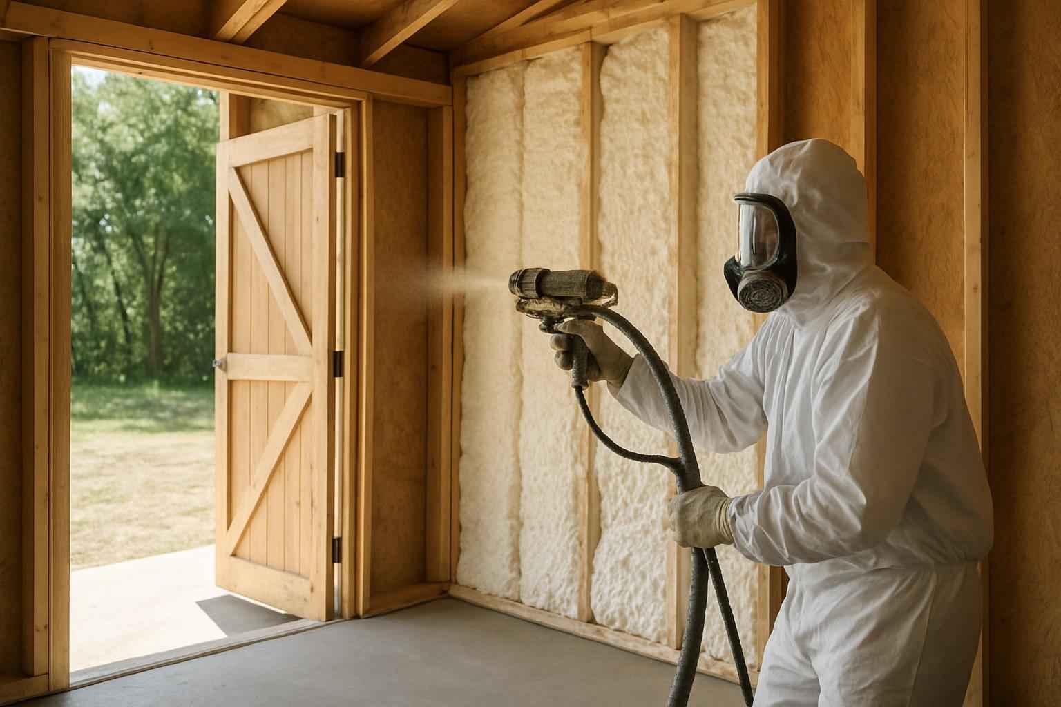 Shed Wall Foam Service in Waring TX