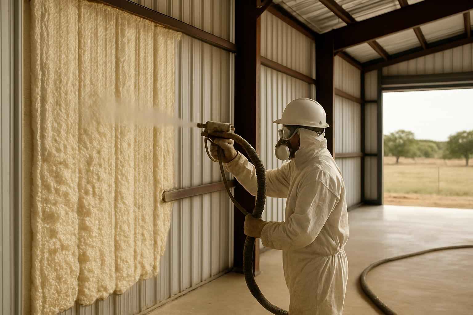 Shop Building Foam Installer in Harper TX