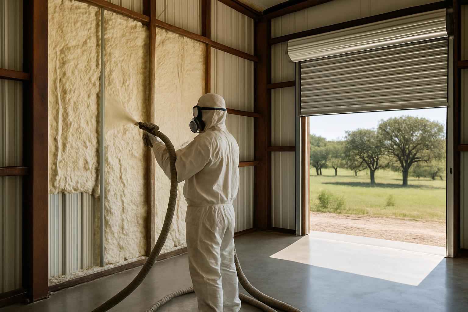 Shop Building Foam Installer in Sisterdale TX
