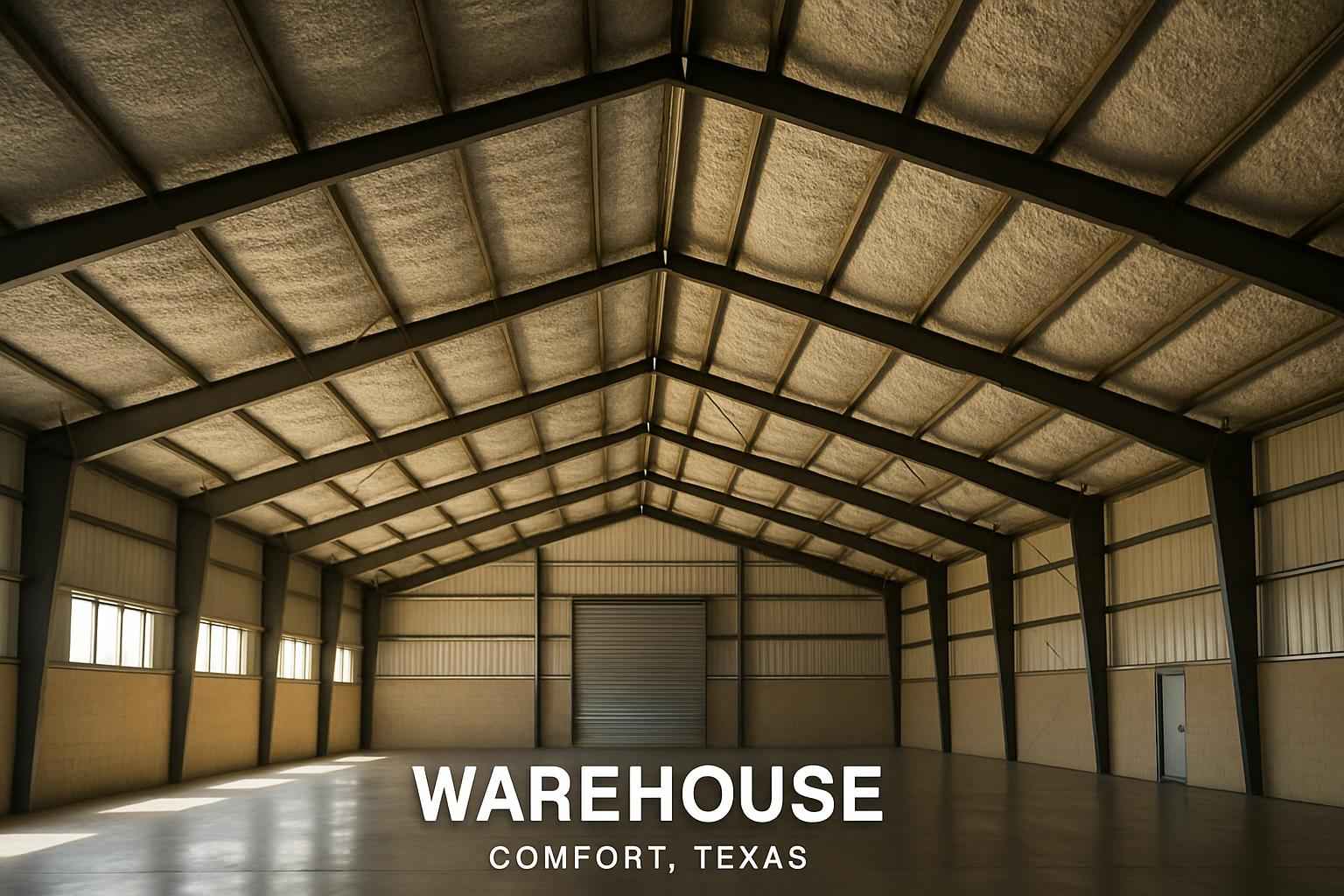 Warehouse Metal Roof Foam in Comfort TX
