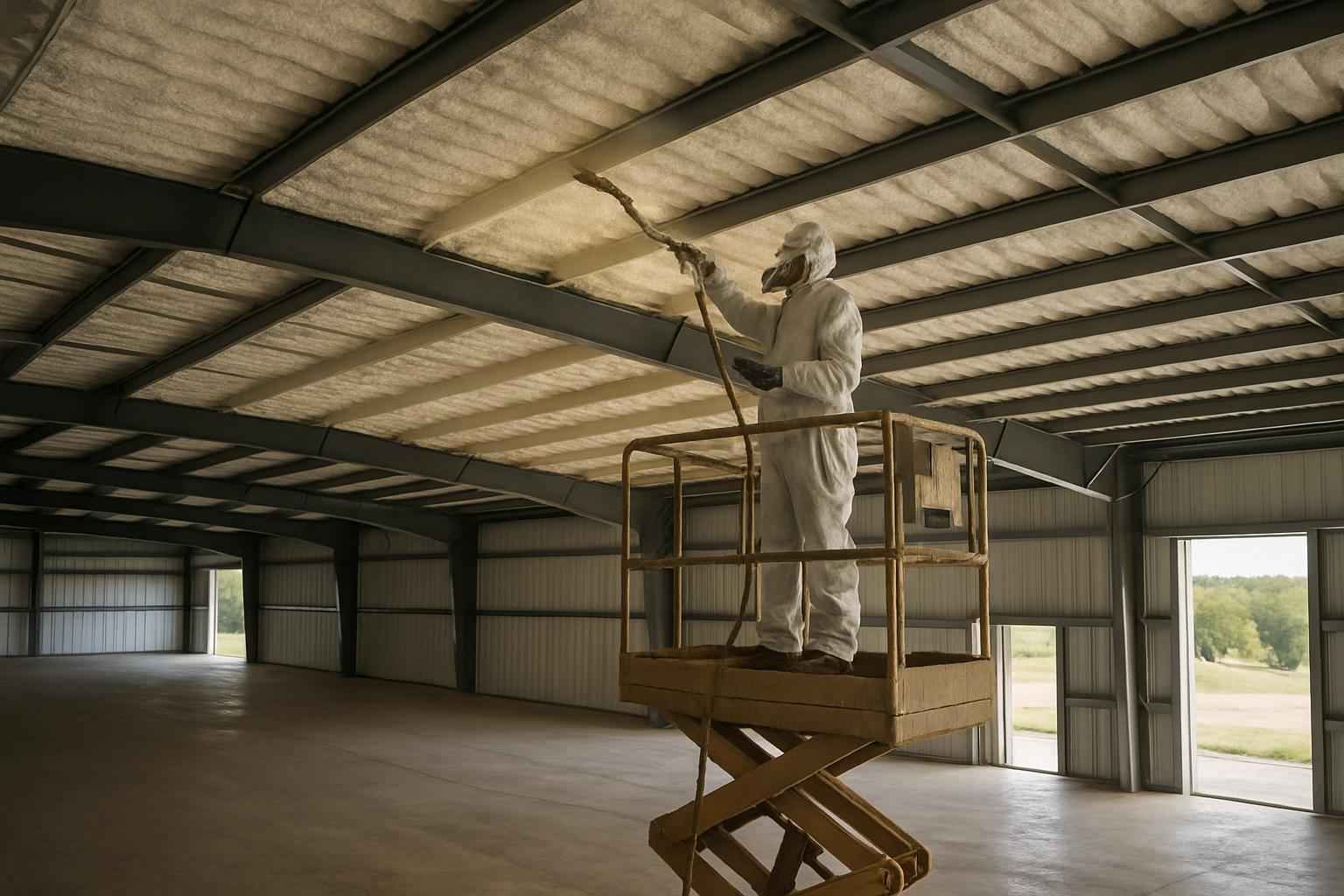 Warehouse Roof Foam Service in Comfort TX
