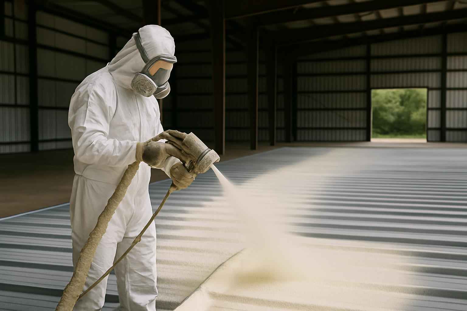 Warehouse Roof Foam Service in Waring TX