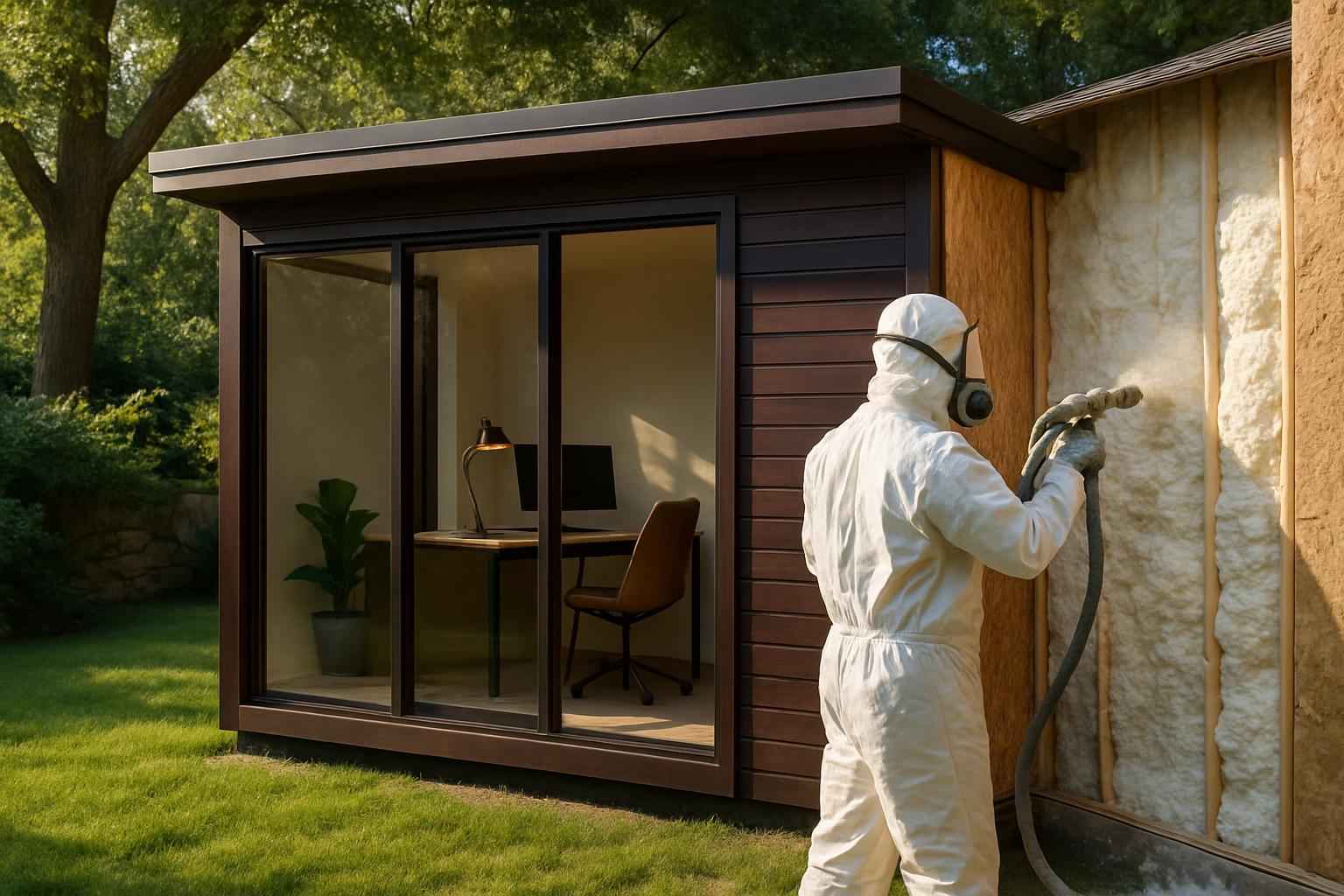 Backyard Office Foam Service in Hunt TX