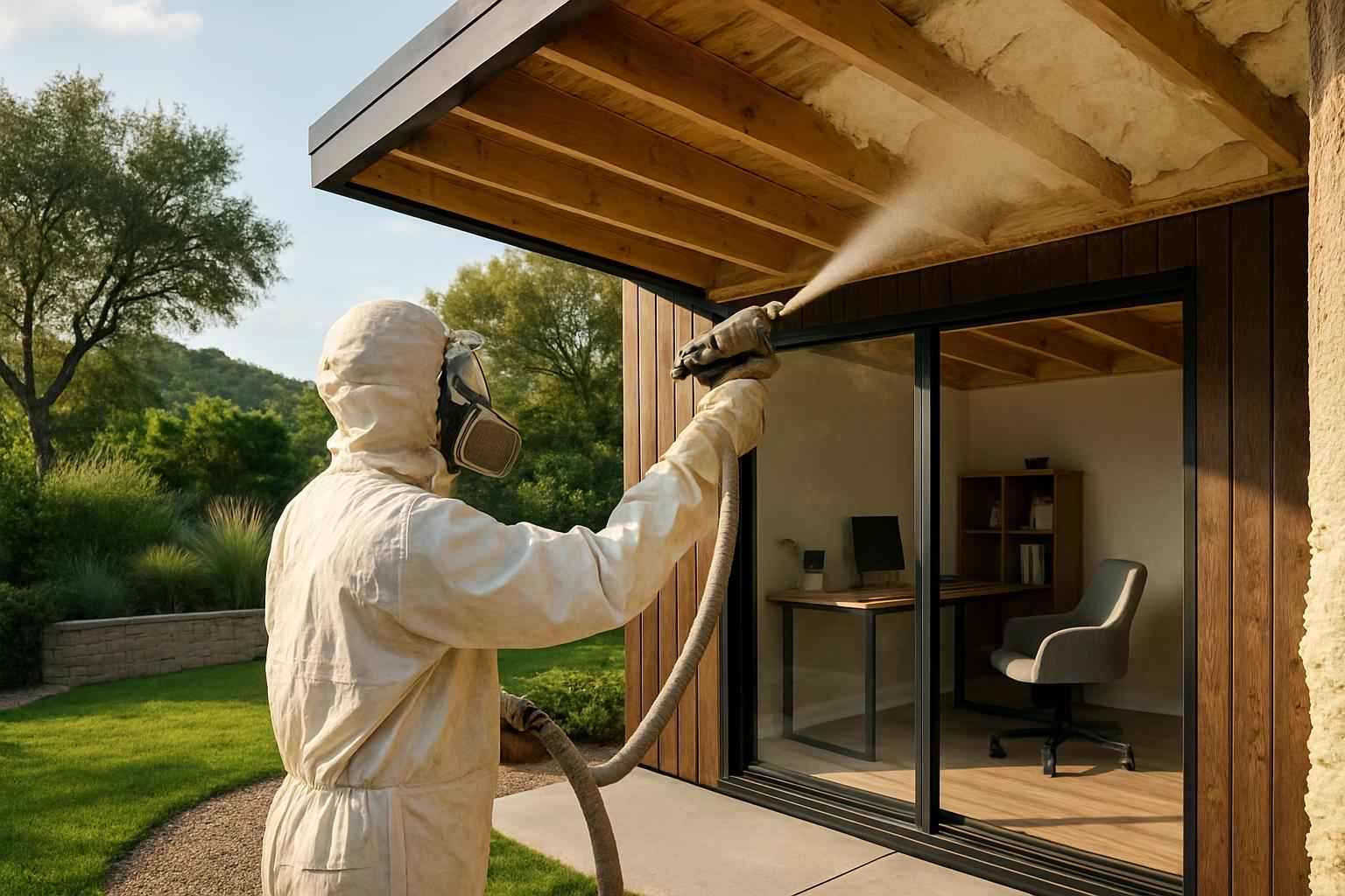 Backyard Office Foam Service in Round Mountain TX