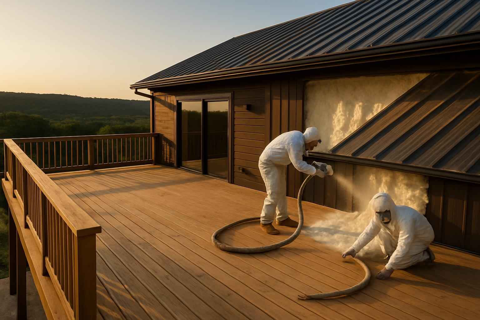 Barndominium Roof Deck Foam in Hunt TX