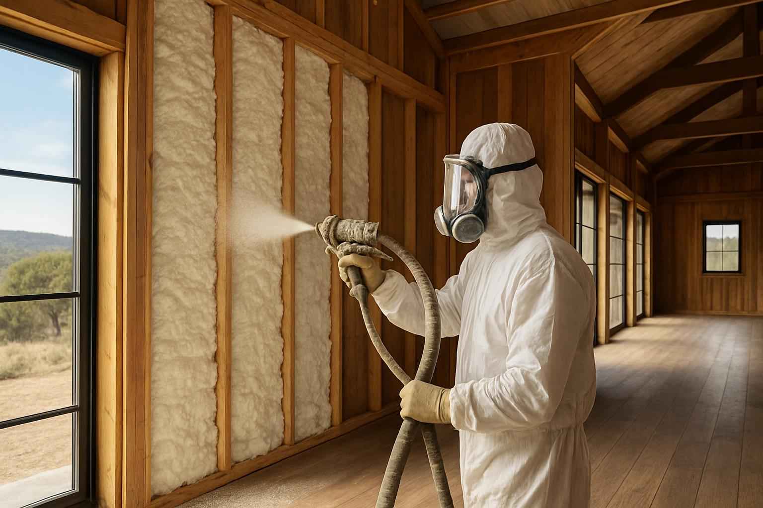 Barndominium Wall Insulation Service in Round Mountain TX