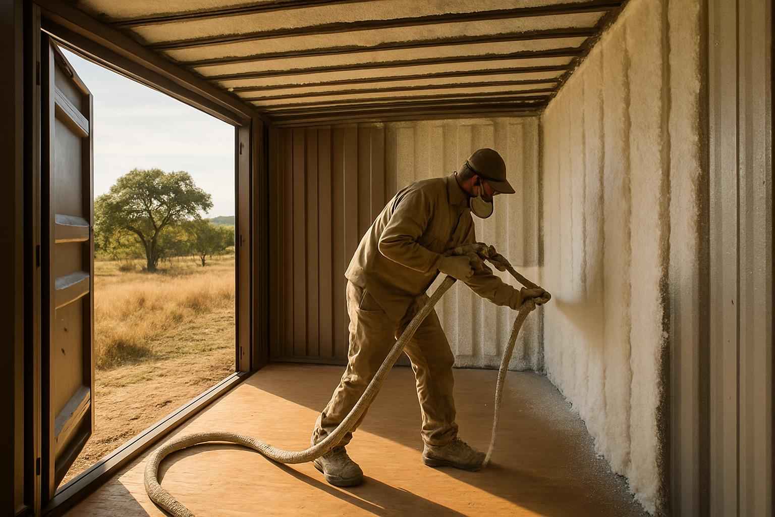 Container Insulation Repair in Round Mountain TX