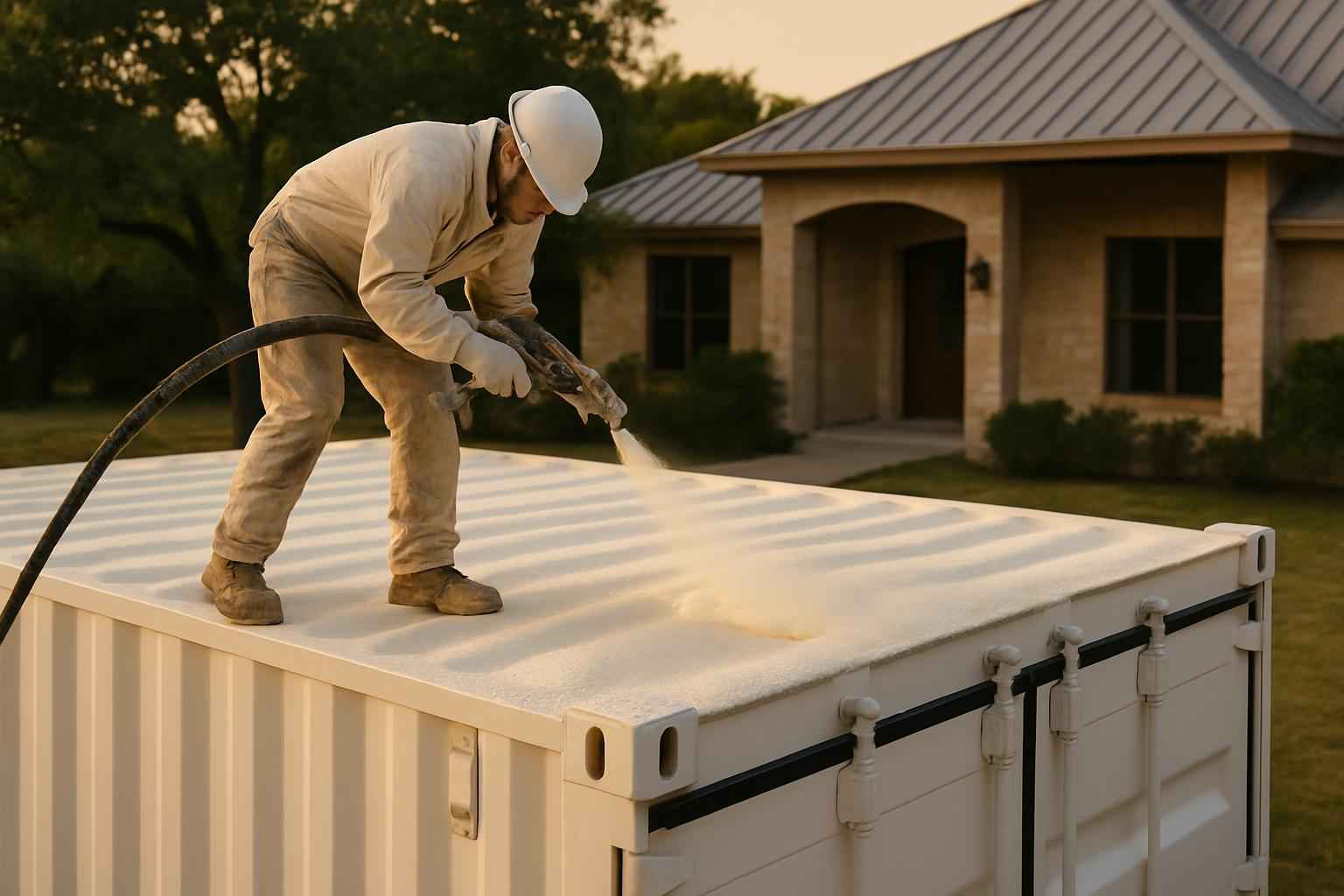 Container Roof Foam Installer in Boerne TX