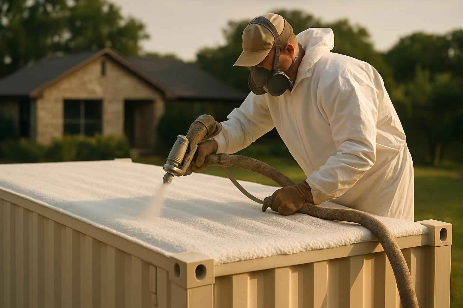 Container Roof Foam Installer in Granite Shoals TX