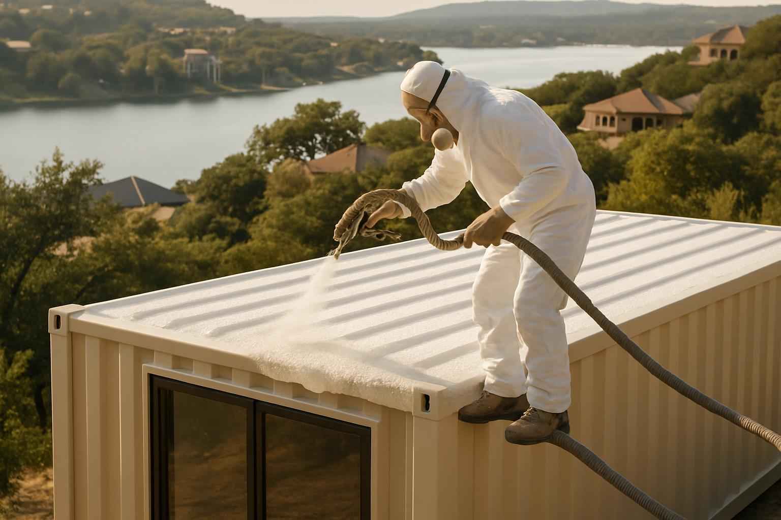Container Roof Foam Installer in Horseshoe Bay TX