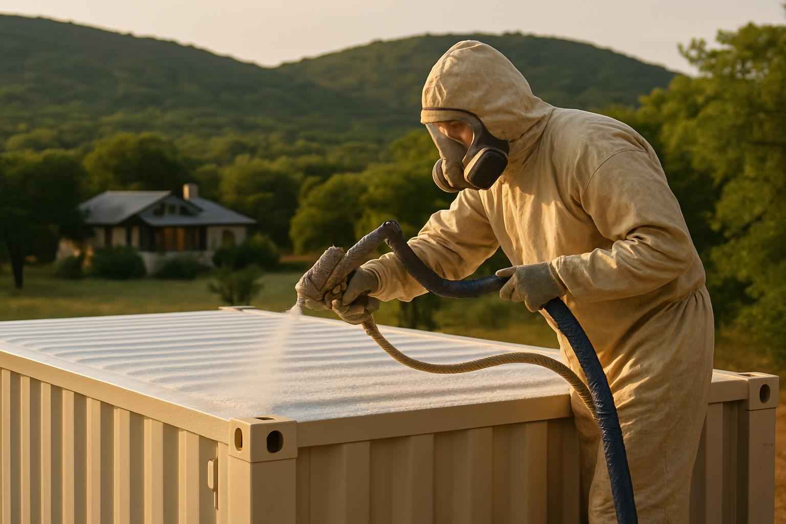Container Roof Foam Installer in Hunt TX