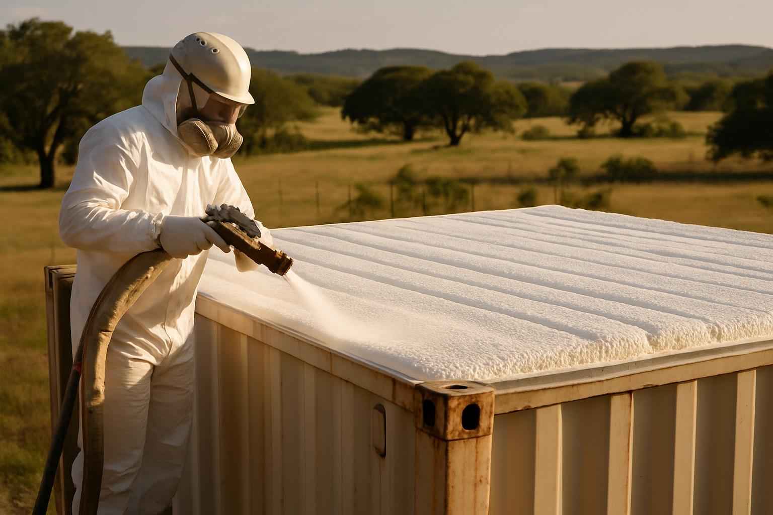 Container Roof Foam Installer in Kendalia TX