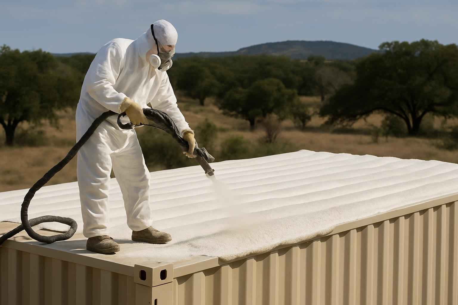 Container Roof Foam Installer in Llano TX