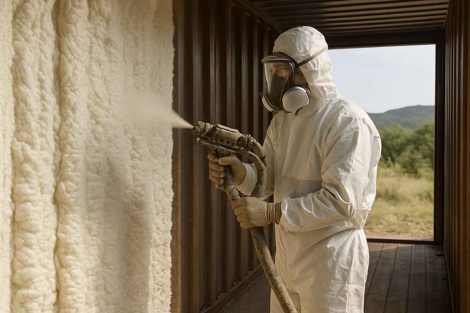 Container Wall Foam Service in Round Mountain TX