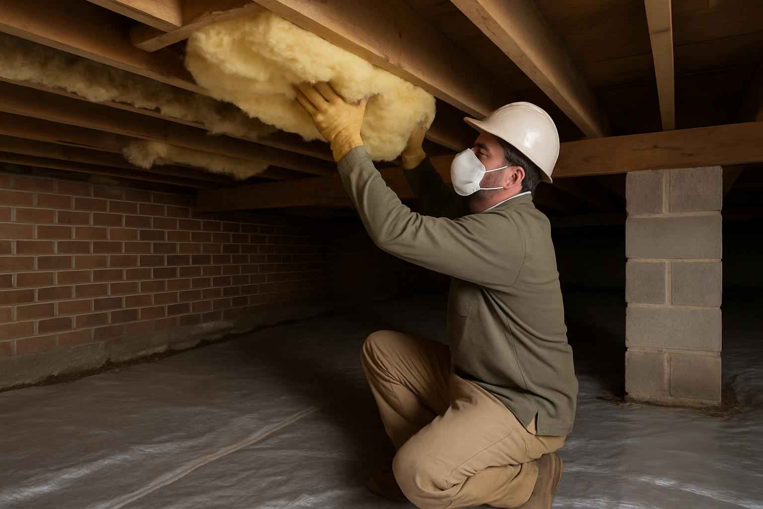 Crawl Space Insulation Replacement in Round Mountain TX