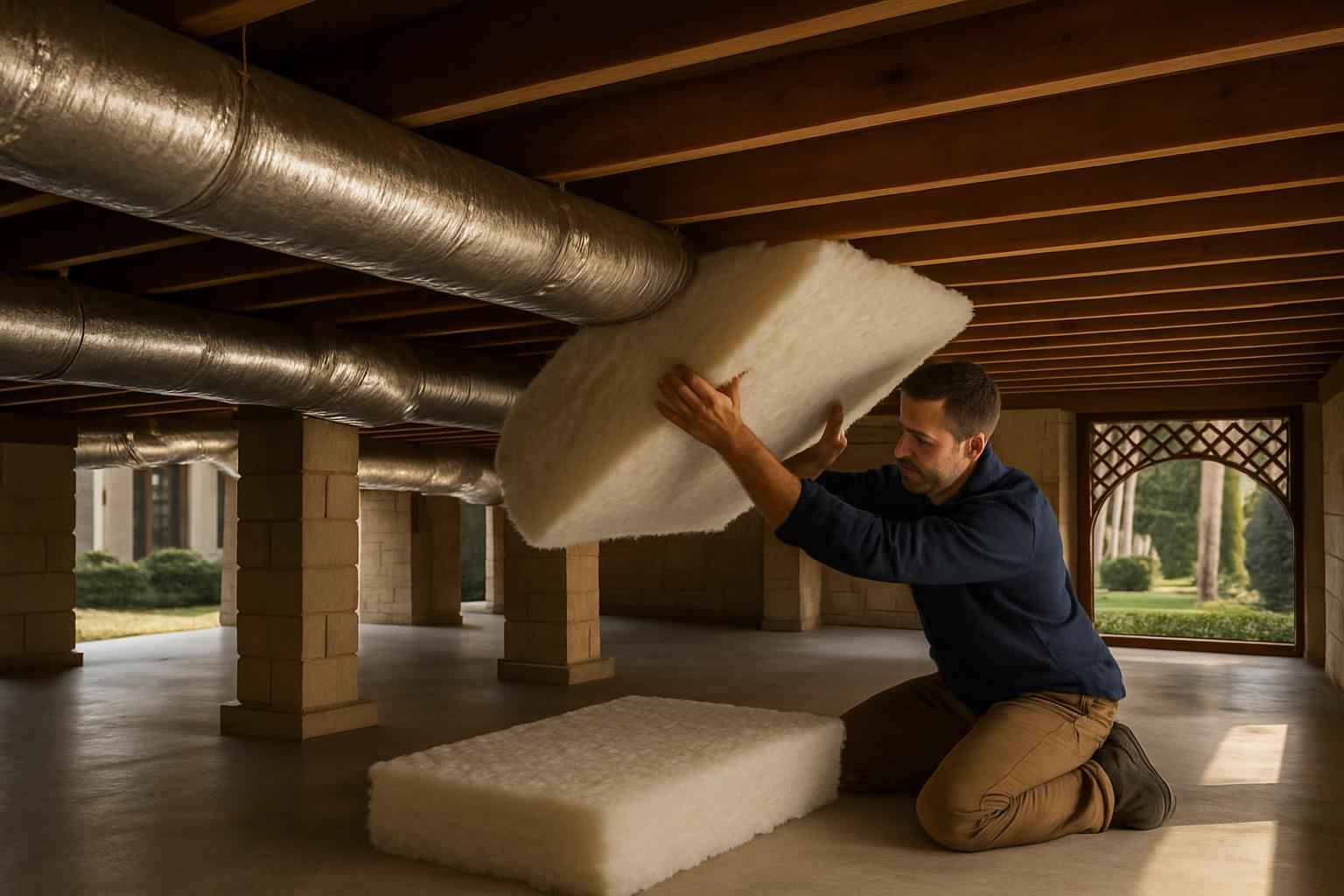 Crawl Space Retrofit Insulation in Hunt TX