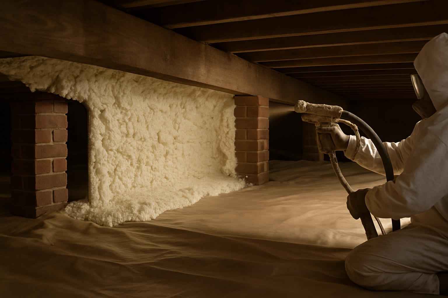 Crawl Space Retrofit Insulation in Kingsland TX