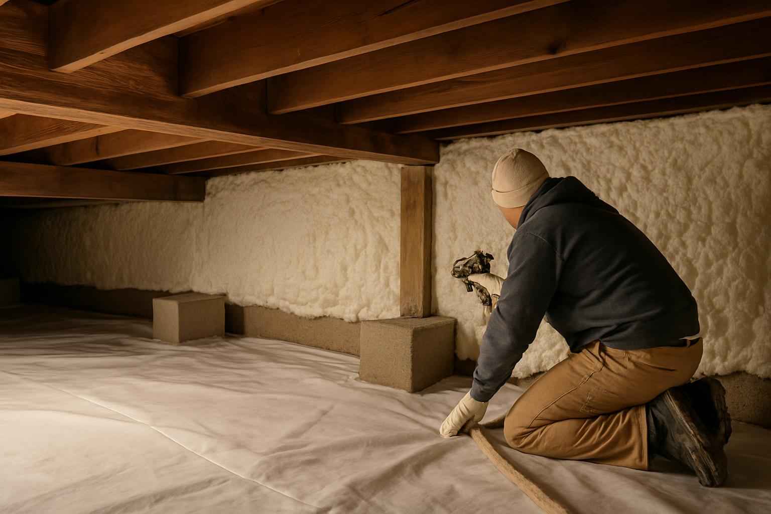 Crawl Space Retrofit Insulation in Llano TX