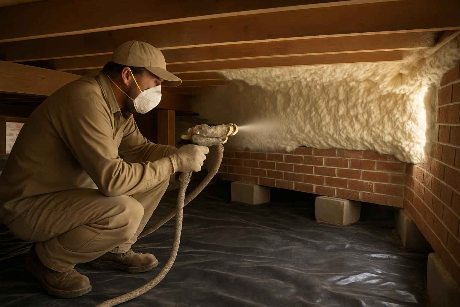 Crawl Space Retrofit Insulation in Round Mountain TX