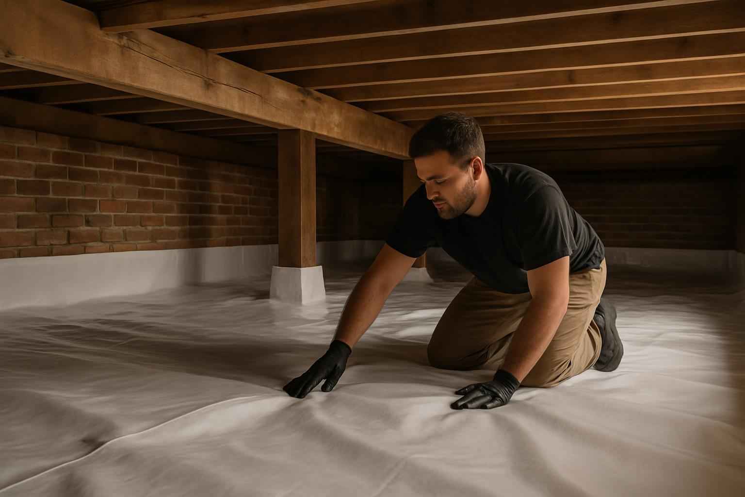 Crawl Space Vapor Barrier Installation in Cypress Mill TX
