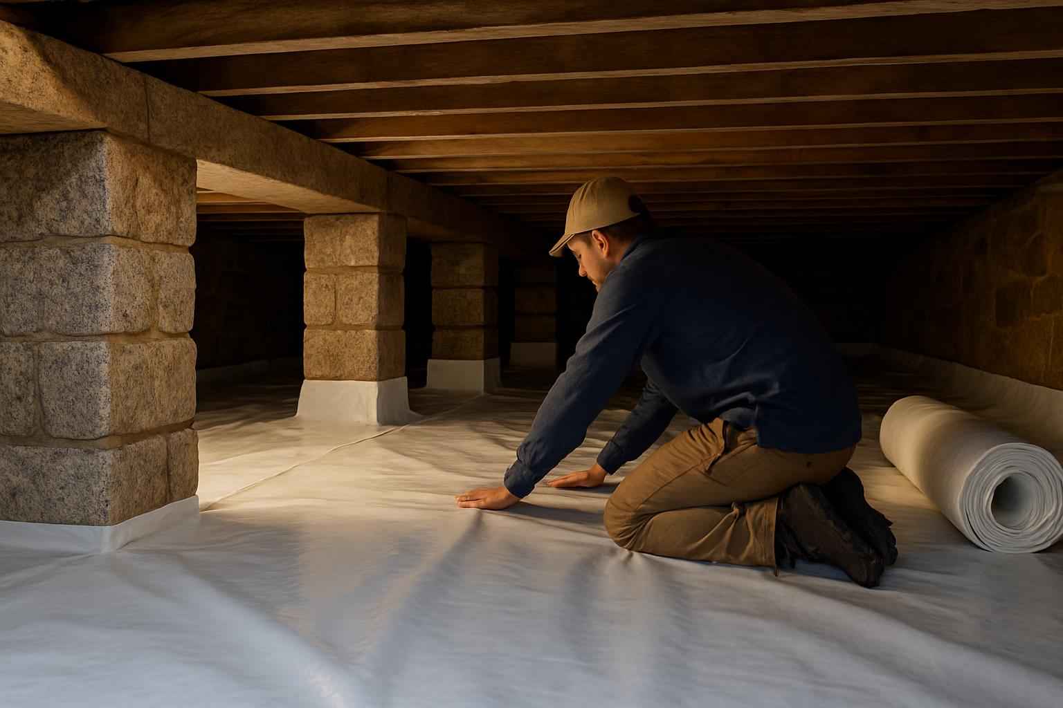 Crawl Space Vapor Barrier Installation in Granite Shoals TX