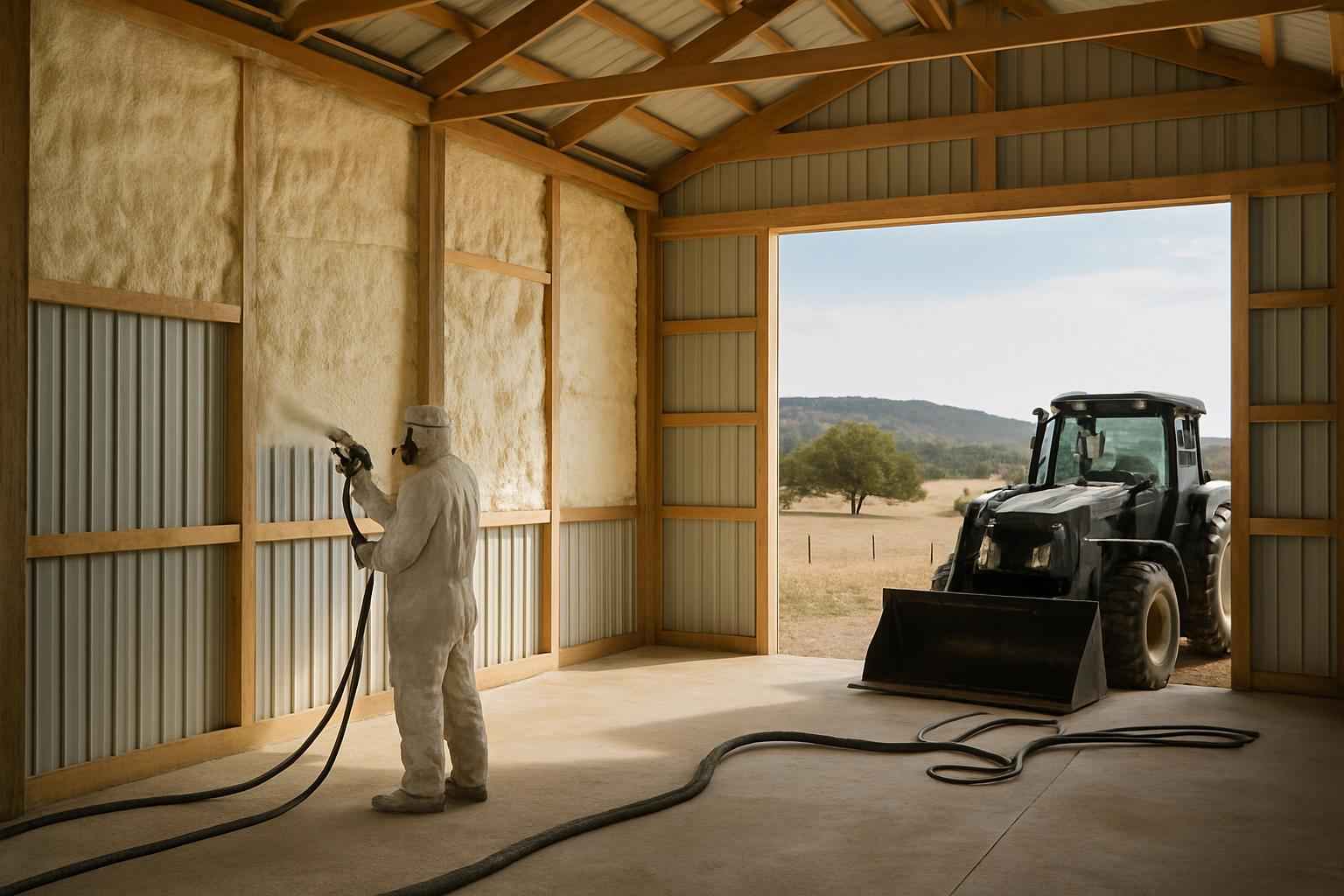 Equipment Barn Foam Installer in Round Mountain TX