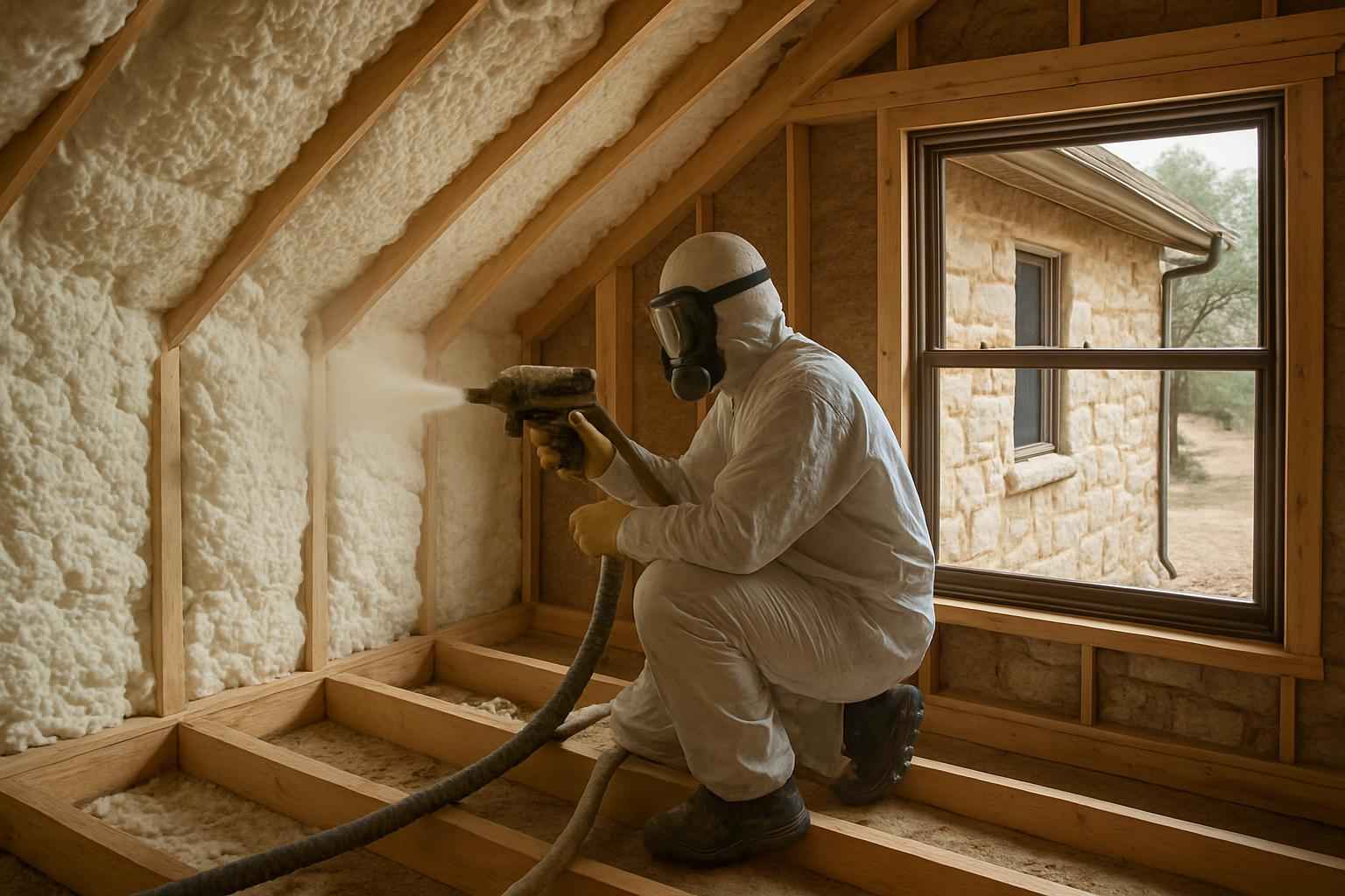 Existing Home Foam Upgrade in Round Mountain TX