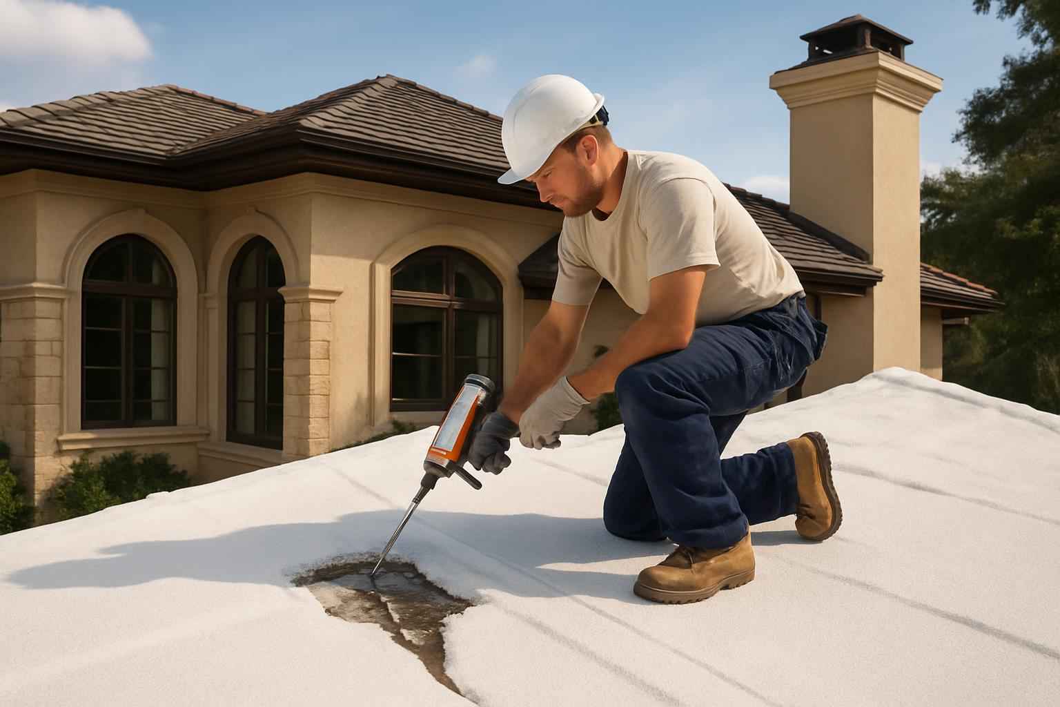 Foam Roof Leak Repair Service in Cypress Mill TX