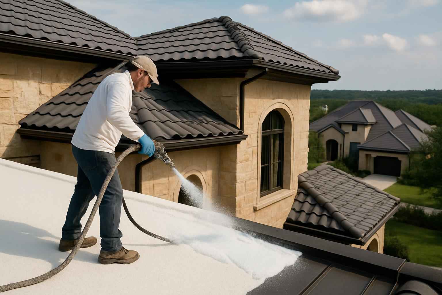 Foam Roof Leak Seal Service in Cypress Mill TX