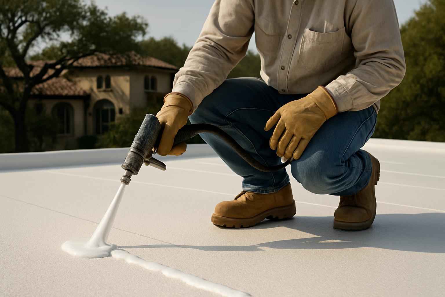 Foam Roof Leak Seal Service in Hunt TX
