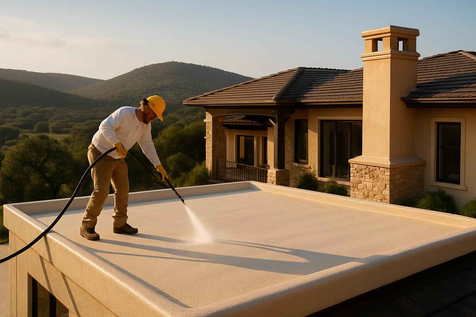 Foam Roof Maintenance Service in Round Mountain TX
