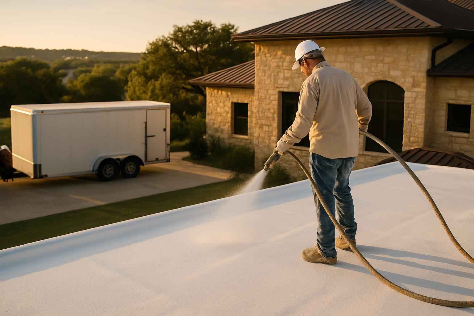 Foam Roof Recoat Company Near Me in Boerne TX