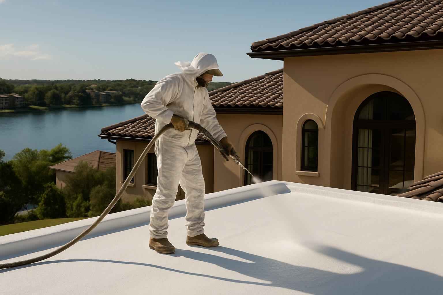 Foam Roof Recoat Company Near Me in Granite Shoals TX