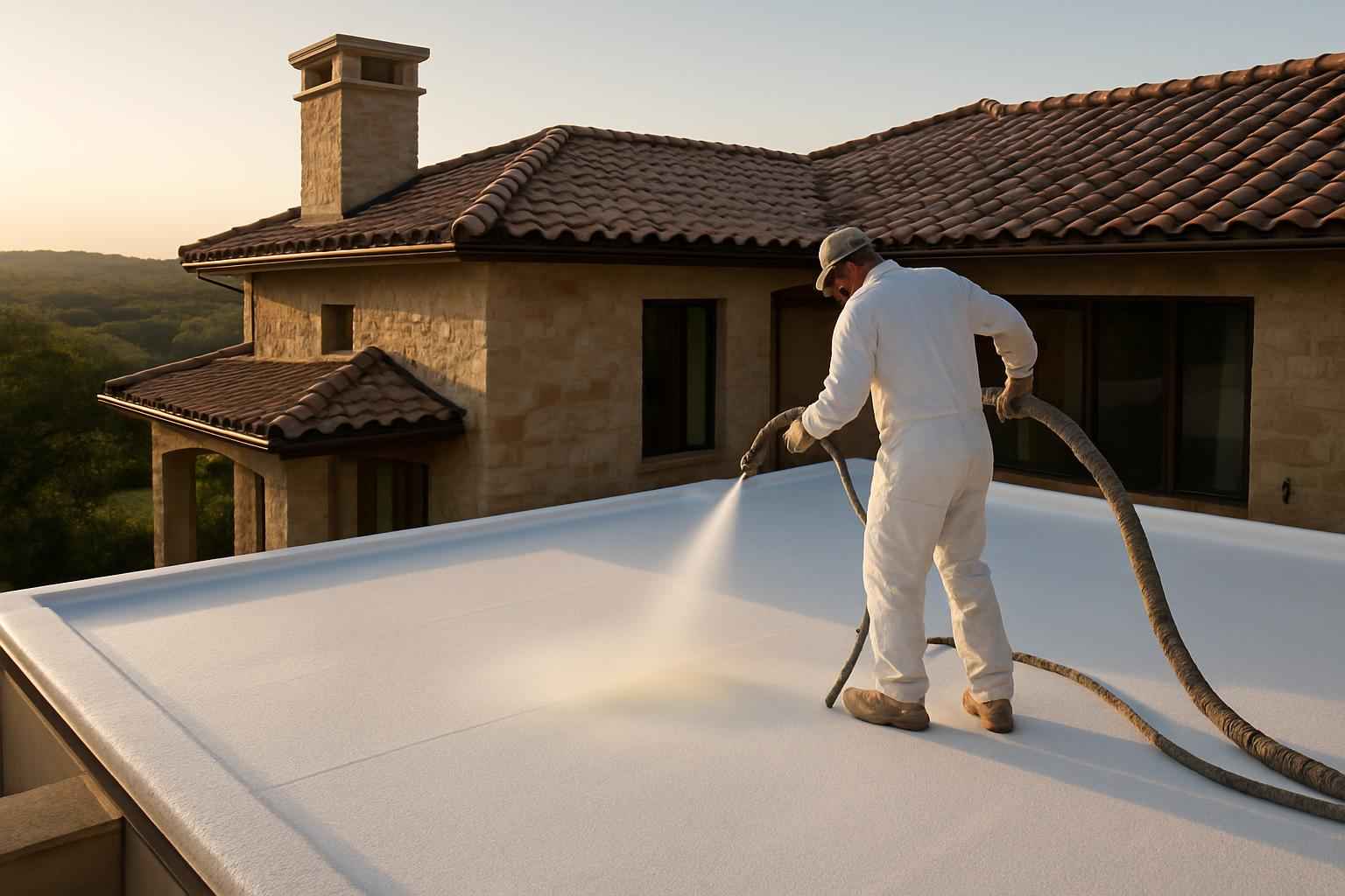 Foam Roof Recoat Company Near Me in Hunt TX