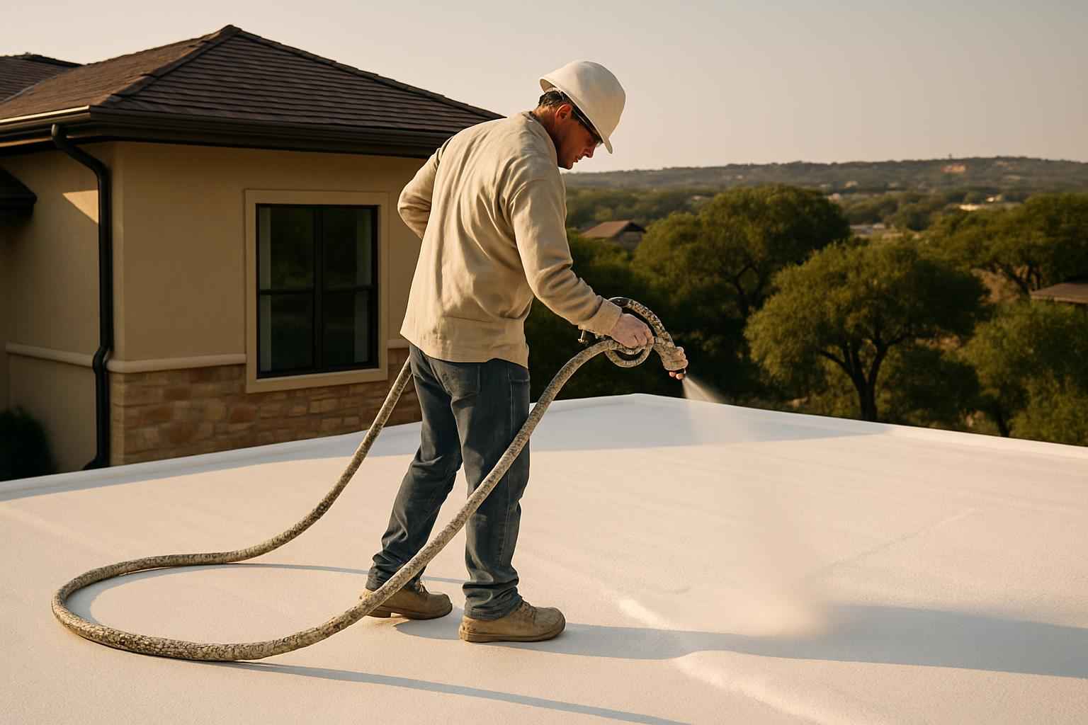Foam Roof Recoat Company Near Me in Kingsland TX