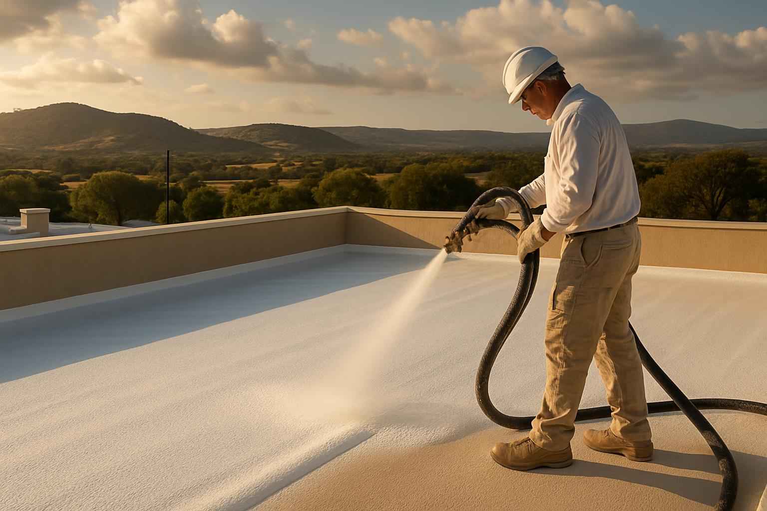 Foam Roof Recoat Company Near Me in Llano TX